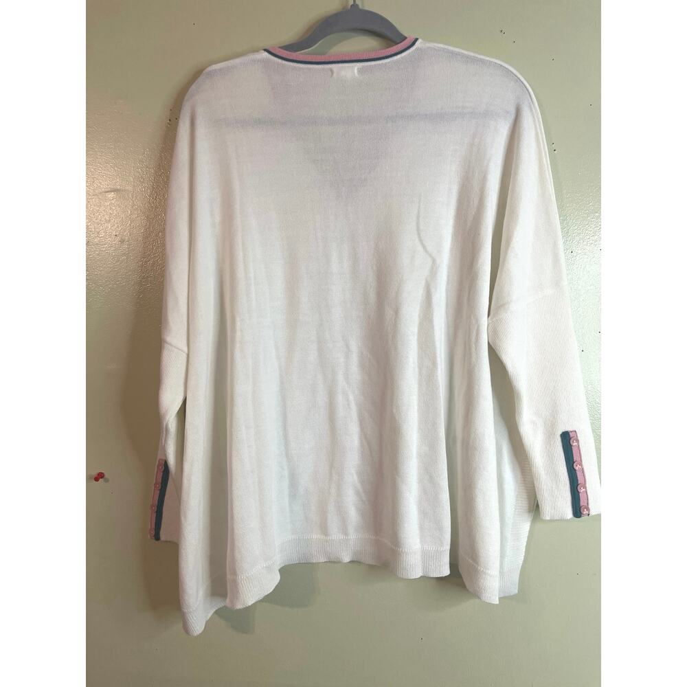 Mersea Catalina Triple Crown V-Neck Sweater Driftwood Ringer One Size OS - Picture 8 of 10
